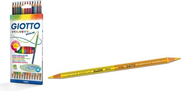 Image du produit Giotto Crayon de couleur Stilnovo Bicolor 12 pièces (Multicolore, 12 x)