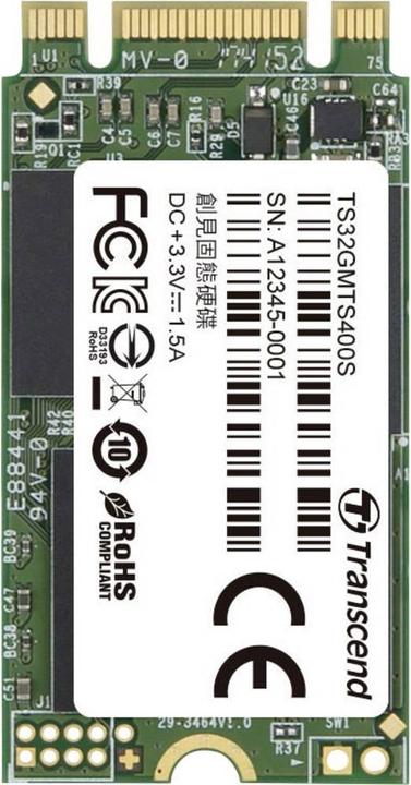 Actual product image Transcend Mts400s (32 GB, M.2 2242)