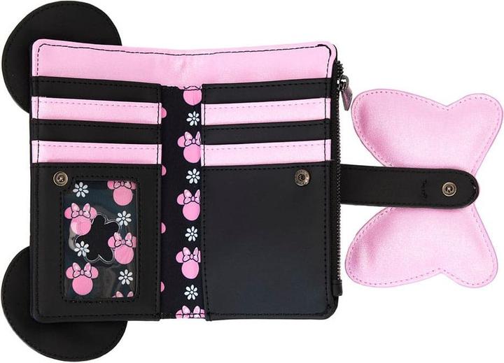 Actual product image Loungefly Disney by Wallet Minnie Floral Rock the Dots Flap