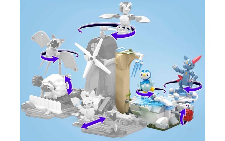 Actual product image Mega Construx Pokémon Piplup and Sneasel's Snow Day