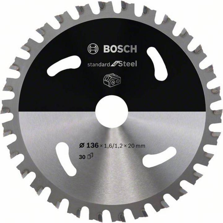Bosch Professional Zubehör Lama per sega circolare a batteria PRO Steel, 136 x 1,6 x 20 mm