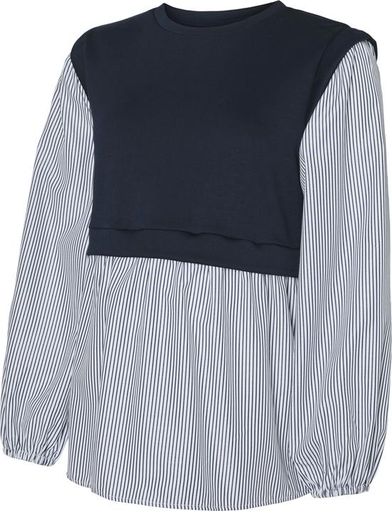 Image du produit Mamalicious Coupe normale Col rond Manches larges Top Blouse (L)