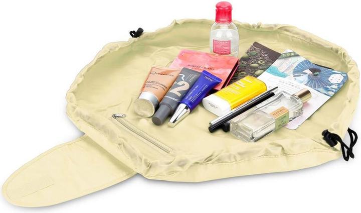 Actual product image Intirilife Cosmetic Bag in CASHEW BEIGE