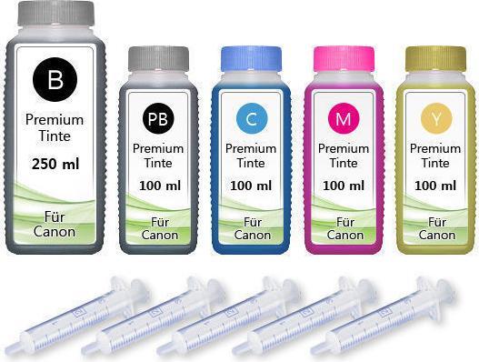 Actual product image Druckfuxx 650ml NACHFÜLL TINTE für CANON PIXMA IP7200 MG5400 MG5500 MG6400 MG660