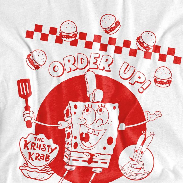 Actual product image Spongebob Squarepants Unisex Adult Order Up! T-Shirt (M)