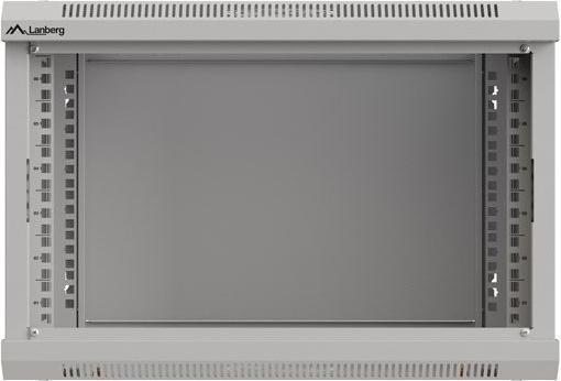 Actual product image Lanberg Rack-Schrank 19 6HE 540x350 grau mit Glastür (Flat Pack) (10.86 RU, 19 inch rack)