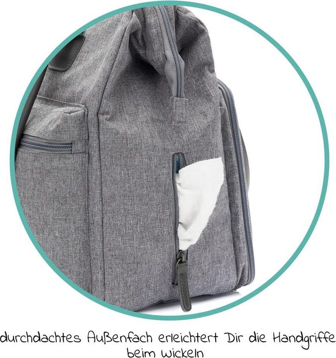 Immagine prodotto Fillikid Borse e zaini fasciatoio Borsa fasciatoio Oxford con fasciatoio, tasche interne ed esterne