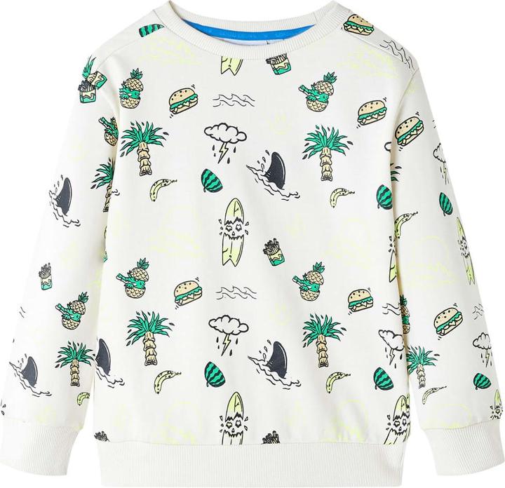 Produktbild VidaXL Kinder-Sweatshirt Helles Ecru 128,Material: 80 % Baumwolle (128)