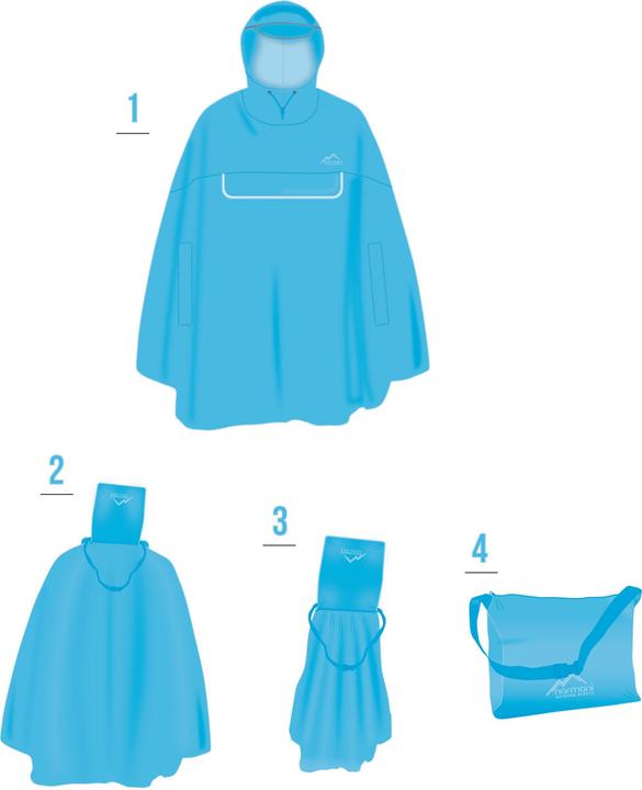 Actual product image Normani Unisex rain poncho waterproof Cherrapunji (48, 50)