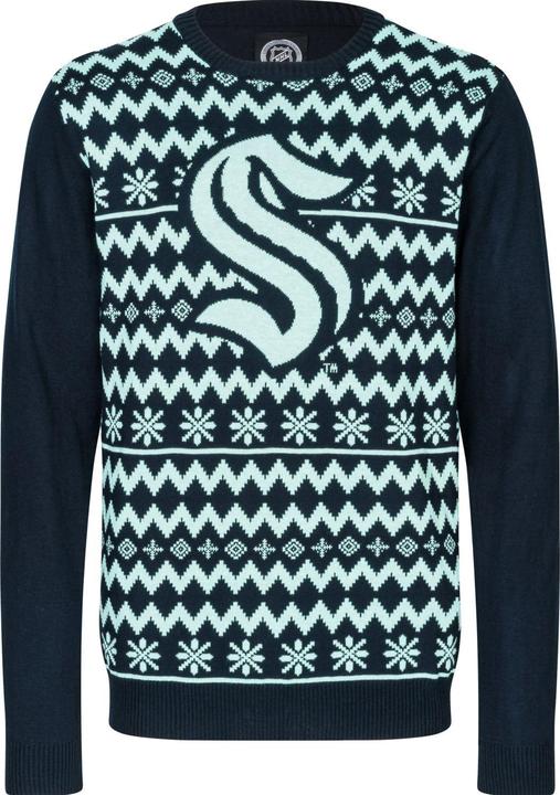 Foco NFL Winter Ugly Sweater Strick Pullover Seattle Kraken - XL (XL)