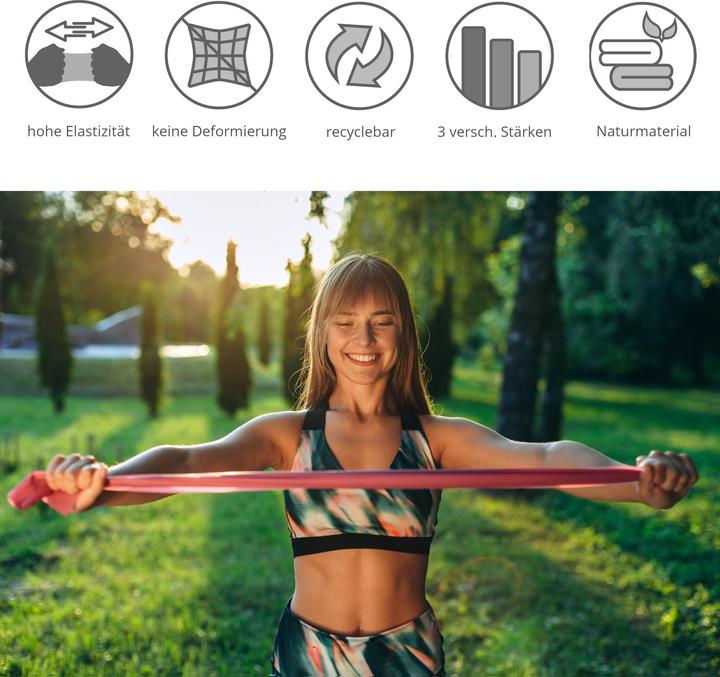 Produktbild BeMaxx Fitness-Gymnastikband 3er-Set, Gummi