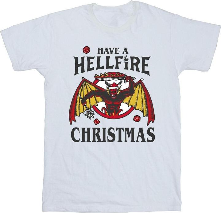 Immagine prodotto Netflix Stranger Things Hellfire Christmas Maglietta Uomo (5XL)