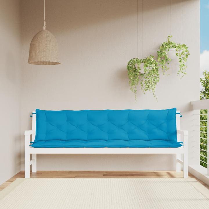 Actual product image VidaXL Garden bench cushions 2 pcs. O x ford fabric (200 x 50 x 7 cm)