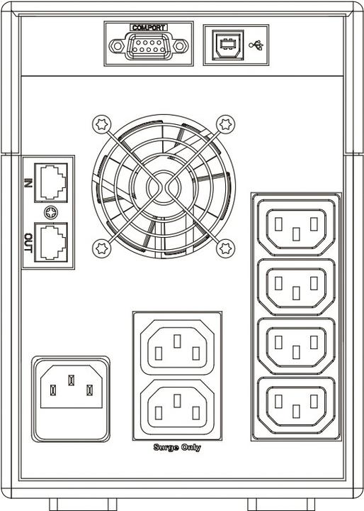 Produktbild ABB PowerValue 11LI Pro 1500VA (1500 VA, 1050 W, Line-Interaktiv USV)