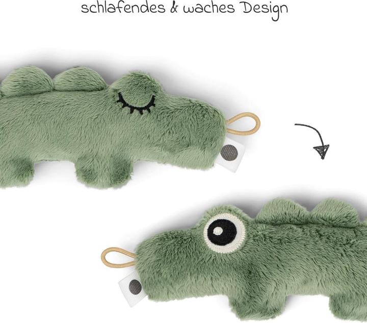 Actual product image Done by Deer Rasseln & Greiflinge Mini-Spieltier / Rassel - Croco - Grün