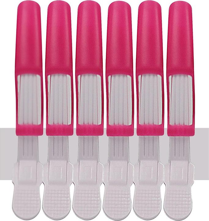 Produktbild Bate Croc Haar Clips Plastic 6 stk (rosa-weiss) (6 Stk.)