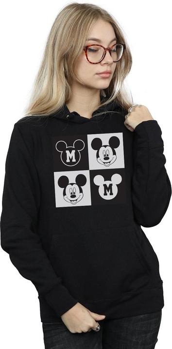 Actual product image Disney Womens/Ladies Mickey Mouse Smiling Squares Hoodie (M)