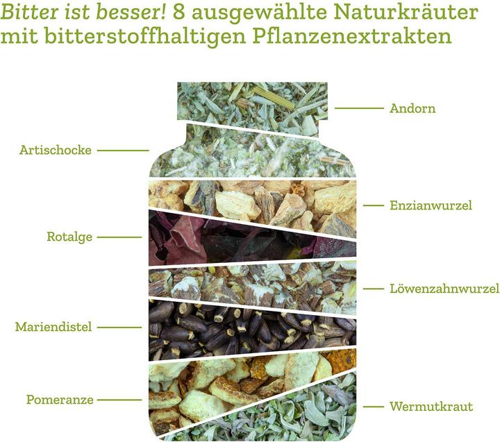Produktbild Bitterliebe Wertvolle Bitterstoffe (90 Stück, Kapseln, 206 g)