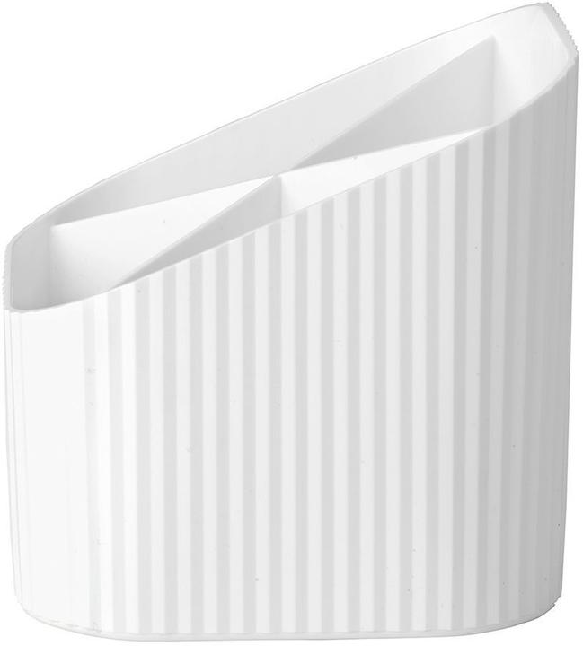 Actual product image Han Pencil holder Re-X-LOOP, white 4 compartments, 100% recycled eco-plastic