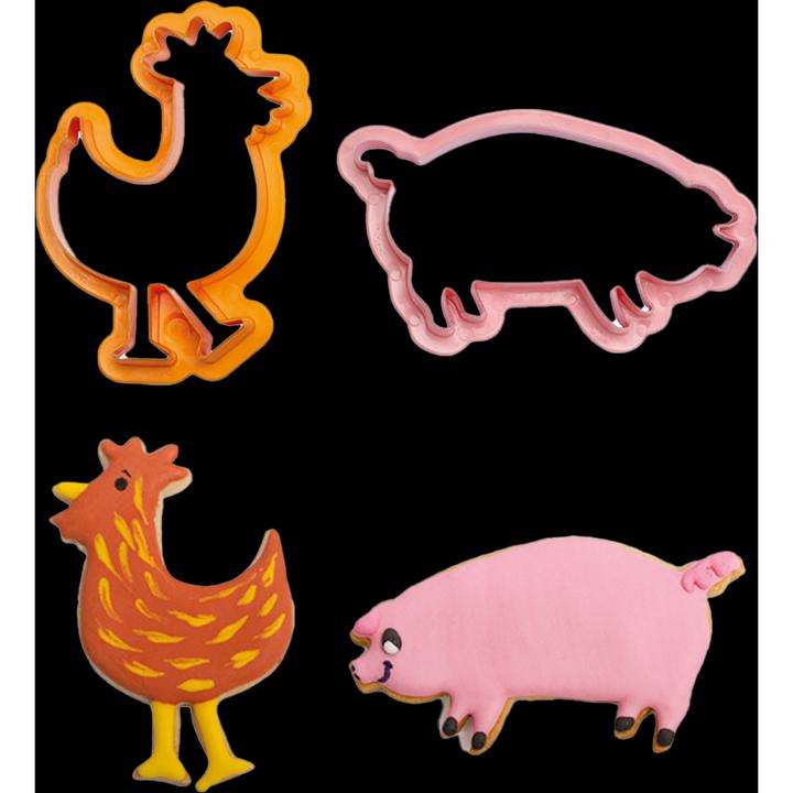 Actual product image Decora Cookie cutter - farm animals (4pcs)