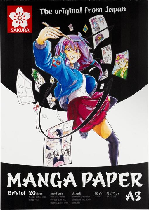 Actual product image Sakura Drawing pad Manga A3 20 sheets (A3, Plain)