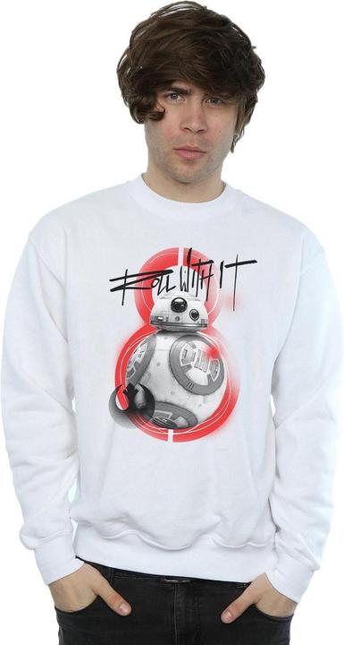 Actual product image Star Wars Mens The Last Jedi BB-8 Roll With It Sweatshirt (XXL)