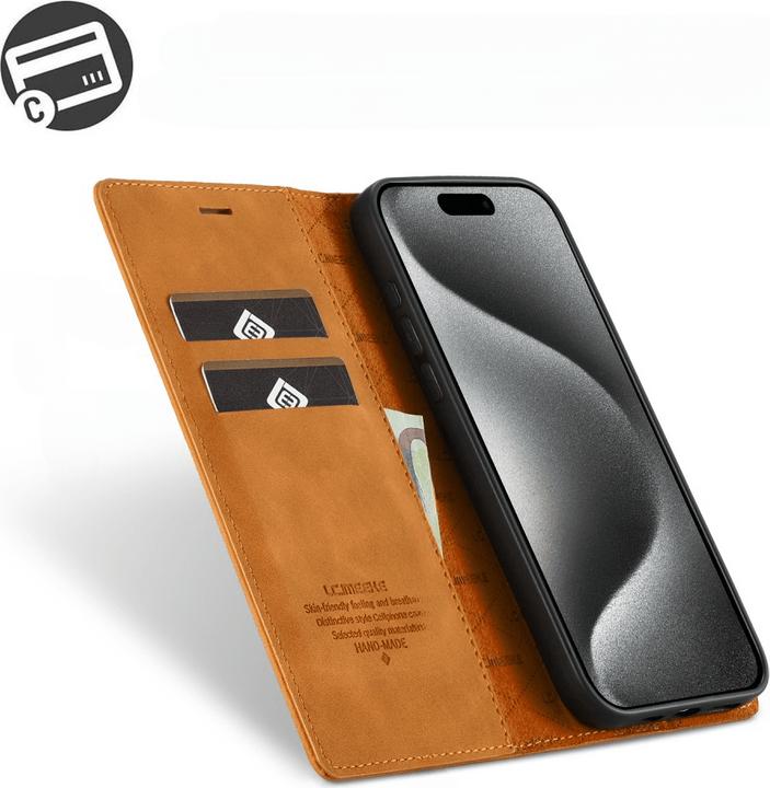 Immagine prodotto LC.Imeeke iPhone 16 Pro Max - Custodia Flip Vintage (Apple iPhone 16 Pro Max)