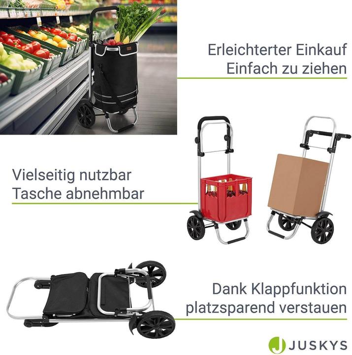 Image du produit Juskys Chariot à provisions 3en1