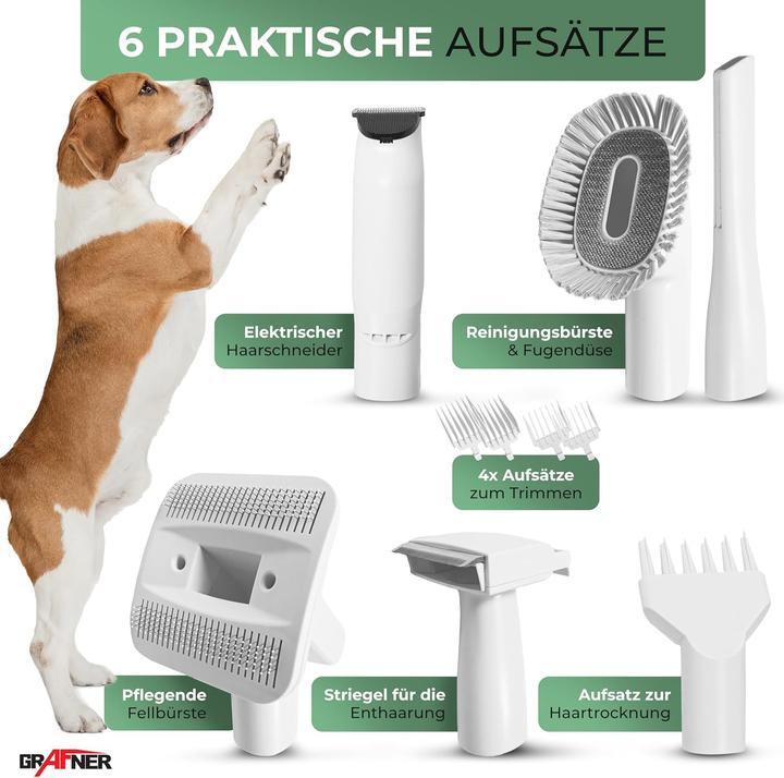 Immagine prodotto Grafner Tosatrice per cani 7 in 1 con aspirapolvere e asciugatrice (Cane)