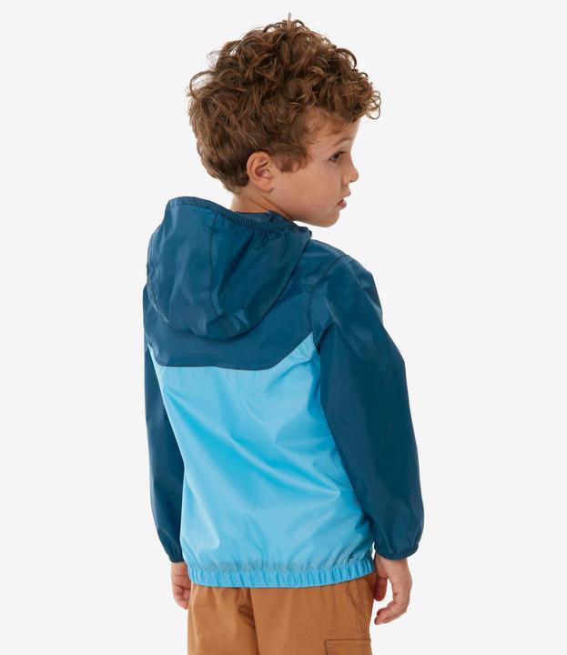Image du produit Quechua Veste imperméable de randonnée enfant 2-6 ans, MH100 zip bleu (2)