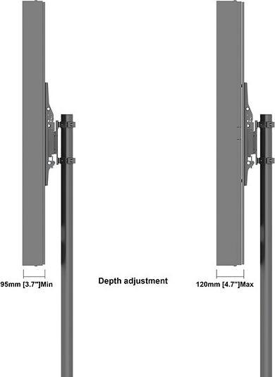 Immagine prodotto Multibrackets Stele ohne Monitor, Portrait, schwarz, 46"/9771