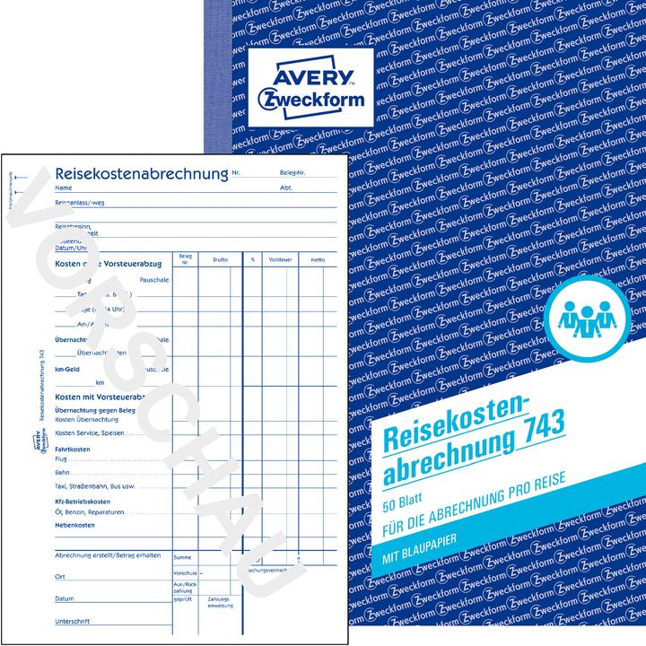 Actual product image Avery Travel expense report (50 x)
