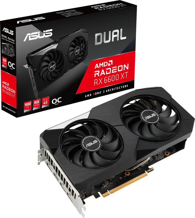 Actual product image ASUS Radeon DUAL RX 6600 XT OC Edition (8 GB)
