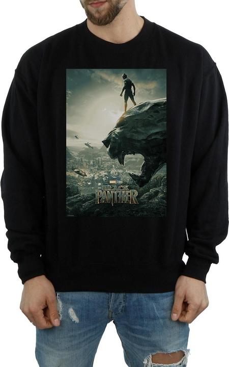 Immagine prodotto Felpa da uomo in cotone con poster di Black Panther (L)