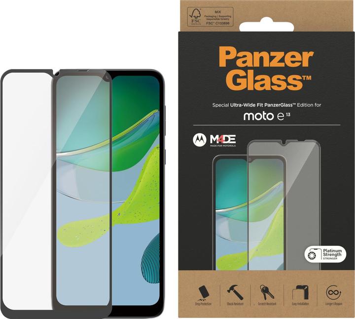 Image du produit PanzerGlass Ajustement ultra-large (1 pièce(s), Motorola Moto E13)