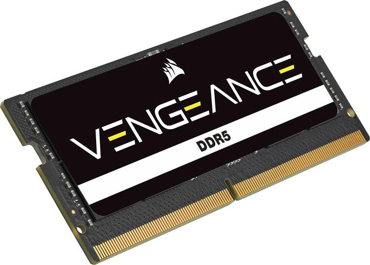 Actual product image Corsair DDR5, 5200MT/s 32GB 1 x32GB SODIMM, Unbuffered, 44-44-44-84, Black PCB, Std PMIC, 1.1V, VENGEANCE DD (1 x 32GB, 5200 MHz, DDR5 RAM, SO-DIMM)