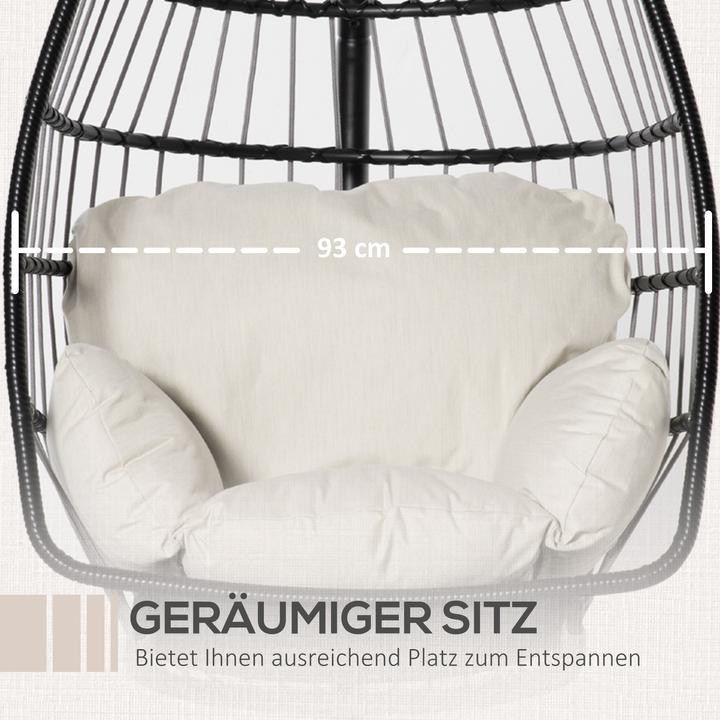 Actual product image Outsunny Hanging chair with cushion (160 kg)