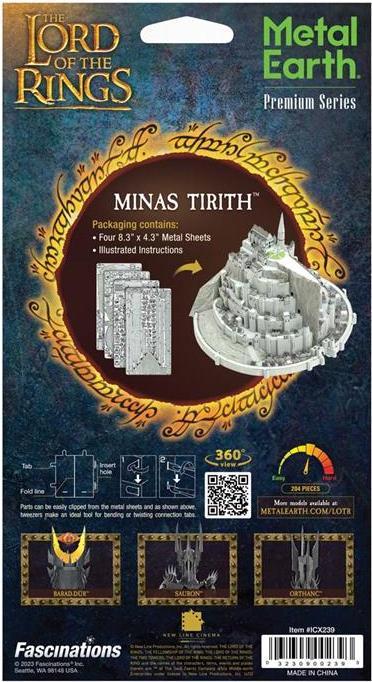 Actual product image Metal Earth Lord of the Rings Minas Tirith