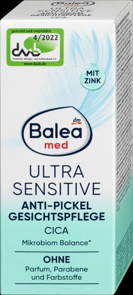 Immagine prodotto dm Balea Med Ultra Sensitive Trattamento viso anti-imperfezioni con Cica (50 ml, Crema 24h)