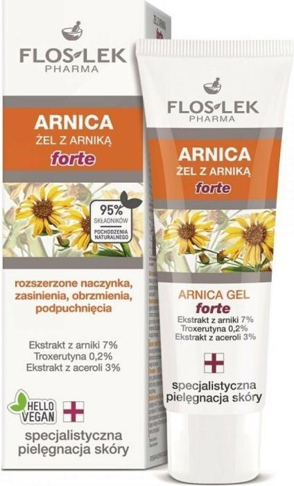 Immagine prodotto FlosLek Pharma Floslek - Arnica Gel Forte gel per capillari dilatati e contusioni 50ml (50 ml, Gel viso)