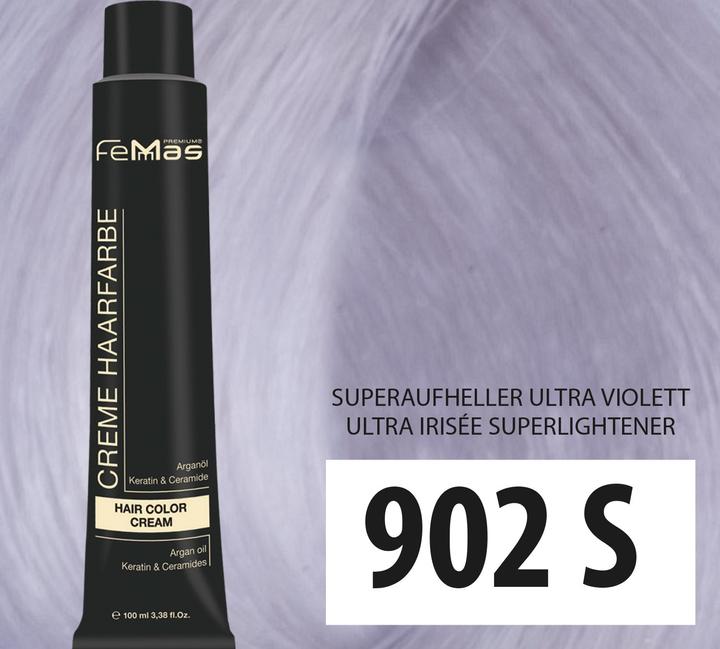 Actual product image FemMas 902S) Hair Color Super Brightener Ultra Violet 100ml