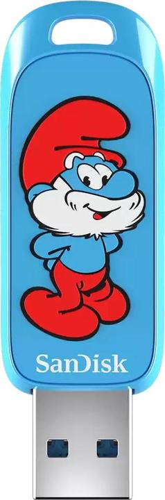 Actual product image SanDisk Brainy Smurf USB 3.2 Gen1 64GB 130MBs (64 GB, USB 3.2)