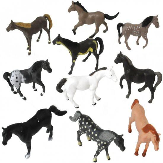 Actual product image Unique Plastic horses (10pcs)