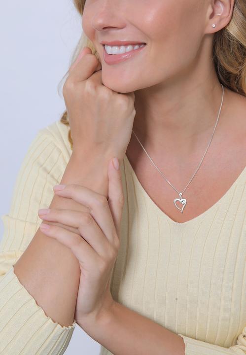 Produktbild Elli Schmuckset Herz Solitär Zirkonia In Love 925 Sterling Silber (925 Sterling Silber)