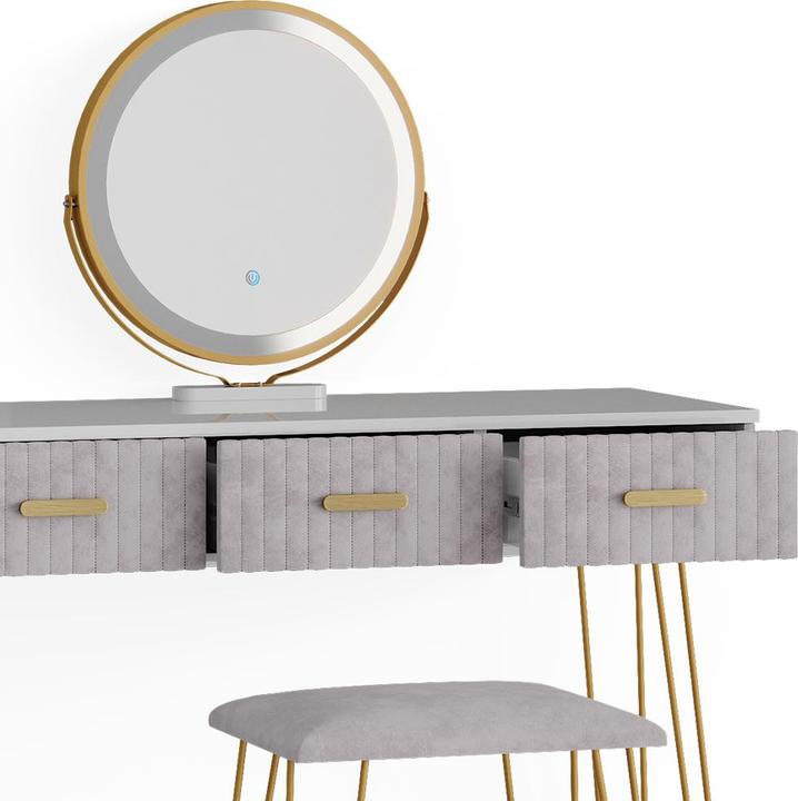 Image du produit Vicco Layla avec tabouret et éclairage (100 x 40 x 79 cm)