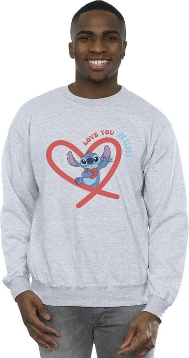 Actual product image Disney Mens Lilo & Stitch Love You Mum Sweatshirt (M)