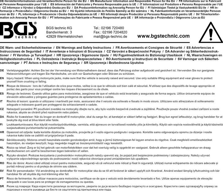 Immagine prodotto BGS Supporto per il bilanciamento dei pneumatici delle moto
