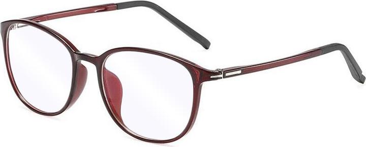 Techsuit - Anti-Blue Light Glasses Reflex PC (F2822) - Round - Wine Red