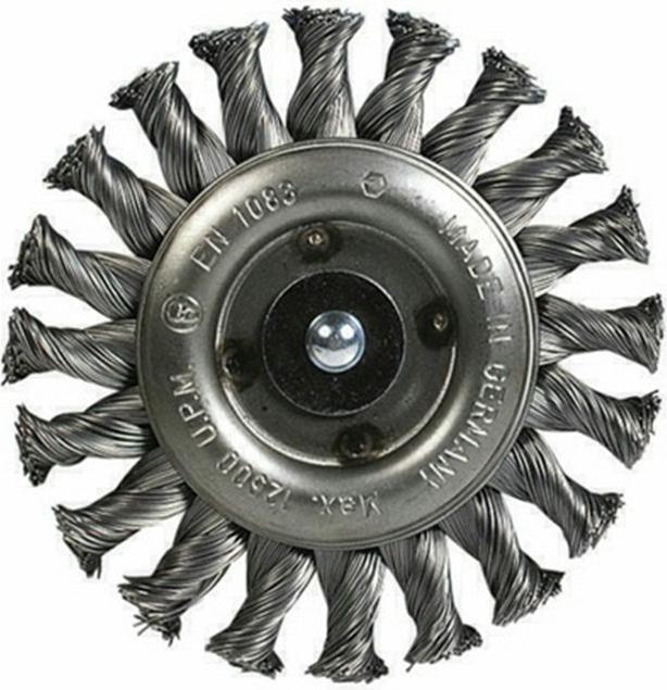 Ironside Scheibenbürste 125mm/22,2 gezopft, für Winkelschleifer
