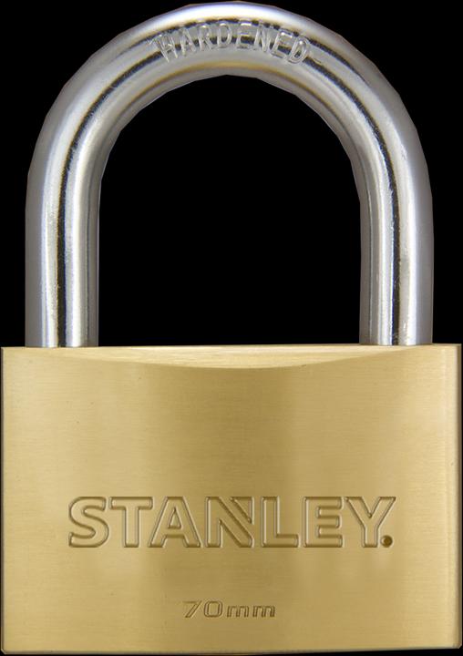 Actual product image Stanley Brass padlock 70mm Std shackle